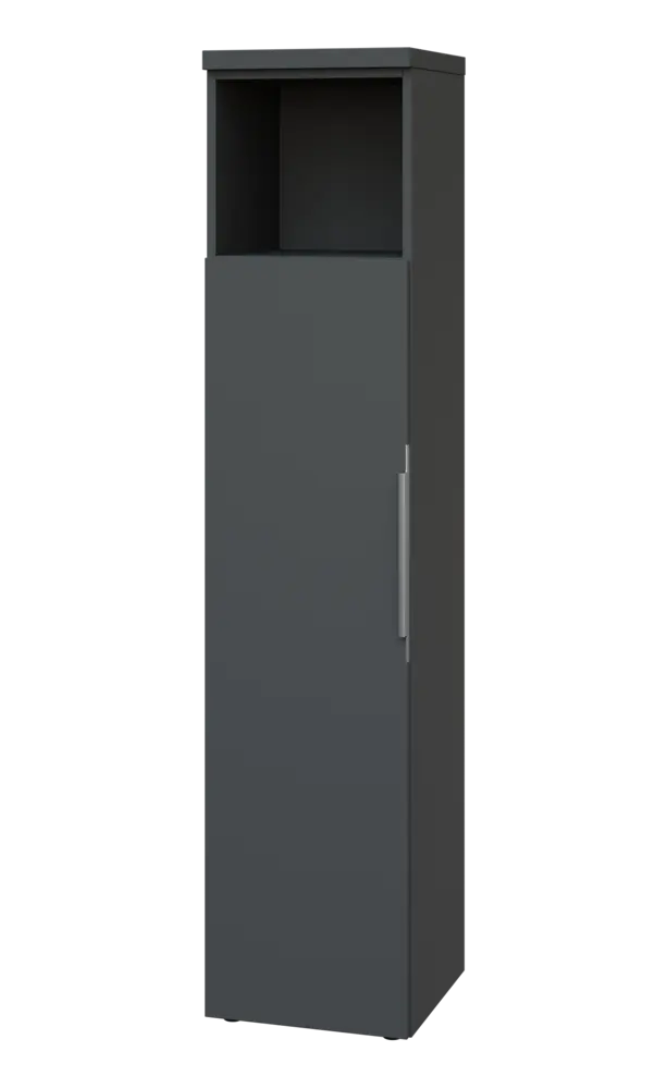 SIN 5 - 4DN kancelářská skříň, 1-dveřová/nika, levá, 1820x400x400, antracit